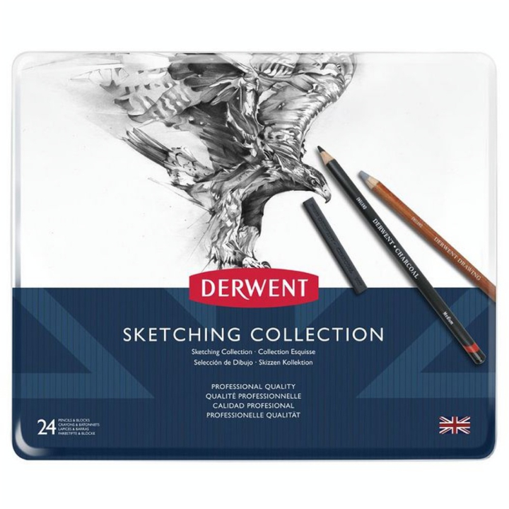 Coffret esquisse Sketching 24 pcs - Derwent - Rougier et Plé
