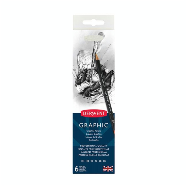 Crayon graphite Graphic Boîte métal 6 pcs - Derwent - Rougier et Plé