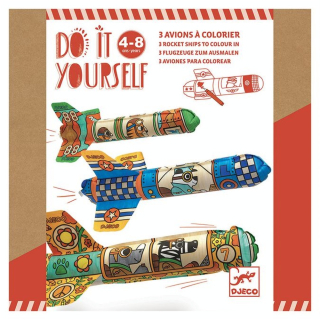 DIY À colorier Avions dans le ciel - Djeco - Rougier et Plé