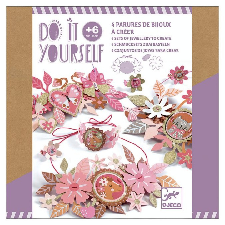DIY À créer 4 Parures de bijoux Doux médaillon - Djeco - Rougier et Plé