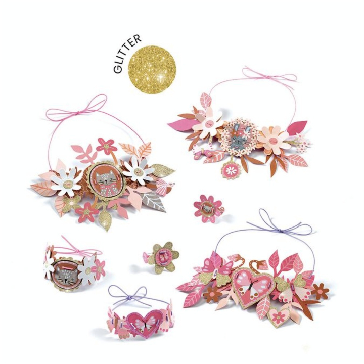 DIY À créer 4 Parures de bijoux Doux médaillon - Djeco - Rougier et Plé