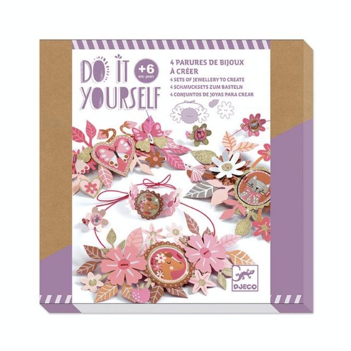 DIY À créer 4 Parures de bijoux Doux médaillon - Djeco - Rougier et Plé