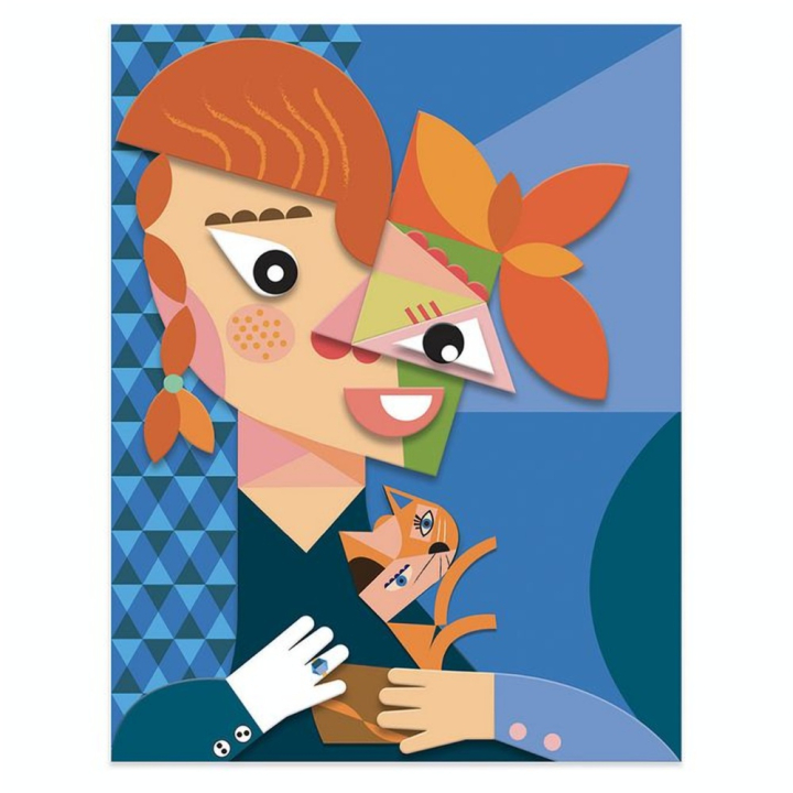 Collages & Stickers Inspired by Têtes au carré - Djeco - Rougier et Plé