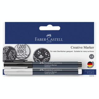 Marqueur Créatif Set Noir et Blanc - Faber-Castell - Rougier et Plé