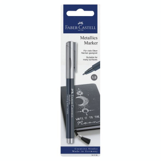 Marqueur Metallics 1.5 mm Argent - Faber-Castell - Rougier et Plé