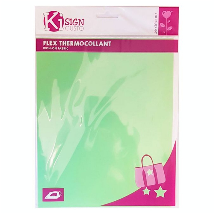 Flex thermocollant 20 x 25 cm Vert céladon - Ki Sign - Rougier et Plé