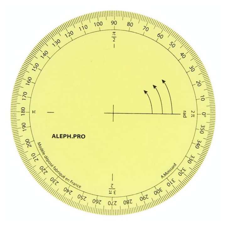 Rapporteur de géométrie souple jaune 110 mm - Wonday - Rougier et Plé
