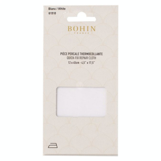 Pièce de réparation Percale thermocollante Blanche - Bohin - Rougier et Plé