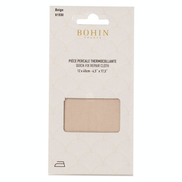 Pièce de réparation Percale thermocollante Beige - Bohin - Rougier et Plé
