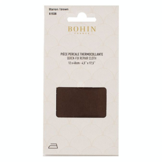 Pièce de réparation Percale thermocollante Marron - Bohin - Rougier et Plé