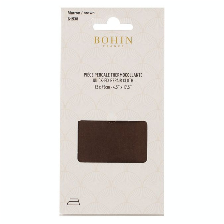 Pièce de réparation Percale thermocollante Marron - Bohin - Rougier et Plé