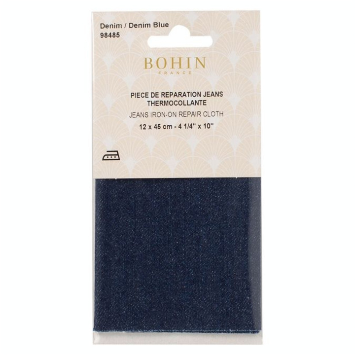 Pièce de réparation Percale thermocollante jean Foncé - Bohin - Rougier et Plé