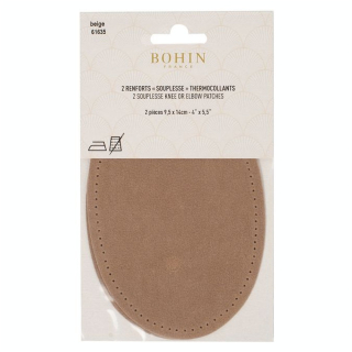 Renfort thermocollant Suédine 2 pcs Taupe - Bohin - Rougier et Plé