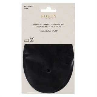 Renfort thermocollant Suédine 2 pcs Noir - Bohin - Rougier et Plé