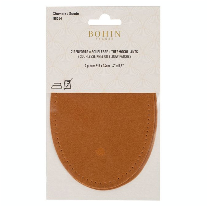 Renfort thermocollant Suédine 2 pcs Chamois - Bohin - Rougier et Plé
