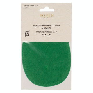 Renfort à coudre Suédine 2 pcs Vert lutin - Bohin - Rougier et Plé