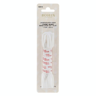 Lacets plats 110 cm Blanc - Bohin - Rougier et Plé