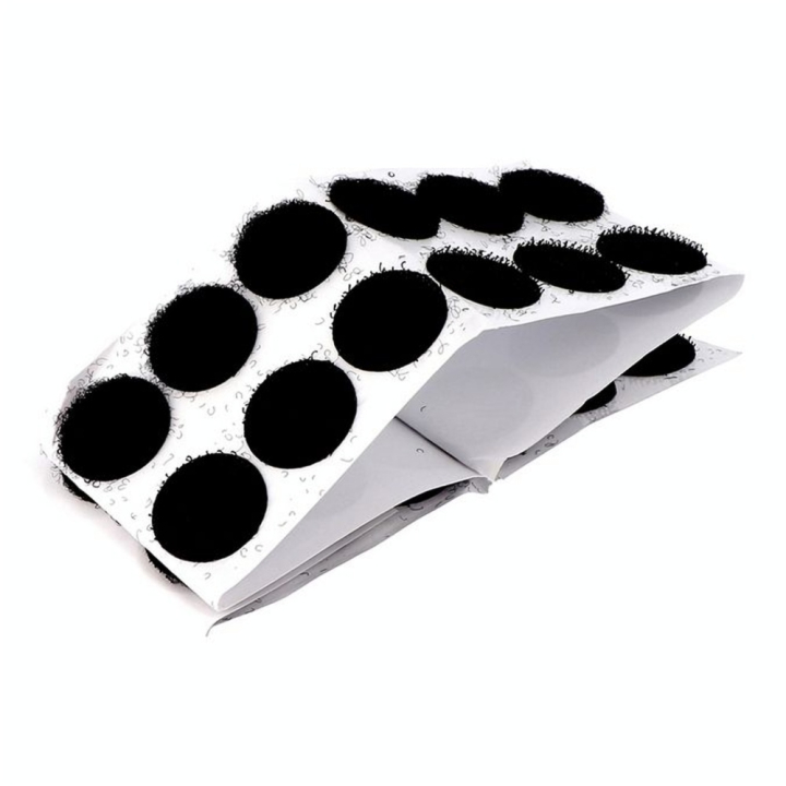 Pastilles auto-agrippantes noires 20 mm 20 pcs Noir - Bohin - Rougier et Plé