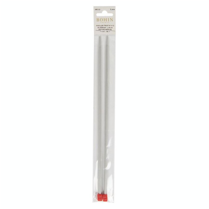 Aiguille à tricoter aluminium n°4 1/2 30 cm - Bohin - Rougier et Plé
