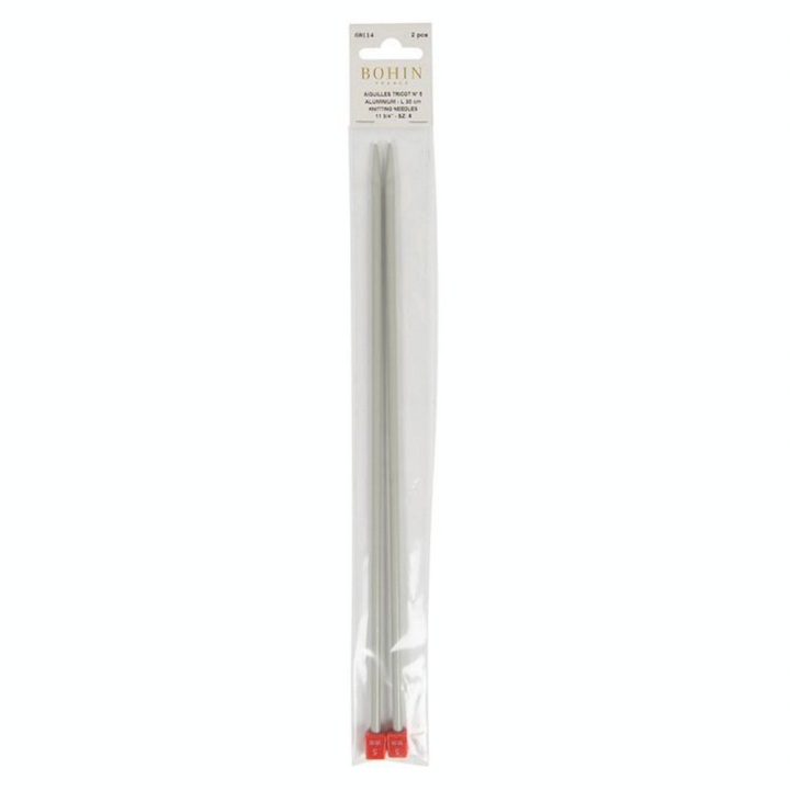 Aiguille à tricoter aluminium n°5 30 cm - Bohin - Rougier et Plé