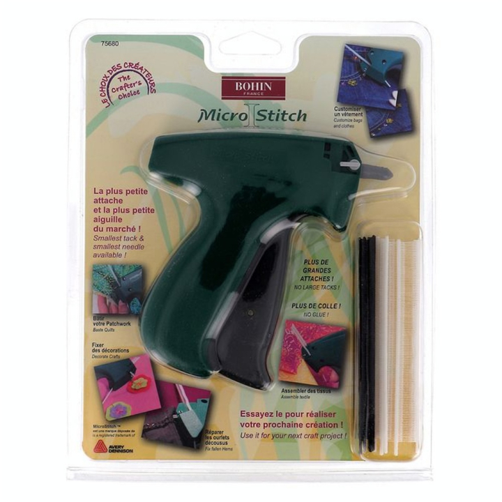Pistolet à bâtir Microstitch + 1080 micro-attaches - Bohin - Rougier et Plé
