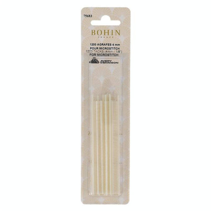Agrafe à bâtir Microstitch Blanc 1200 pcs - Bohin - Rougier et Plé