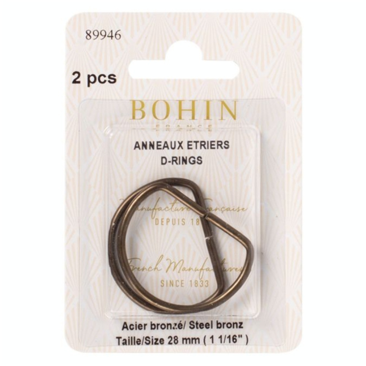 Anneau étrier Ø 28 mm Bronze 2 pcs - Bohin - Rougier et Plé