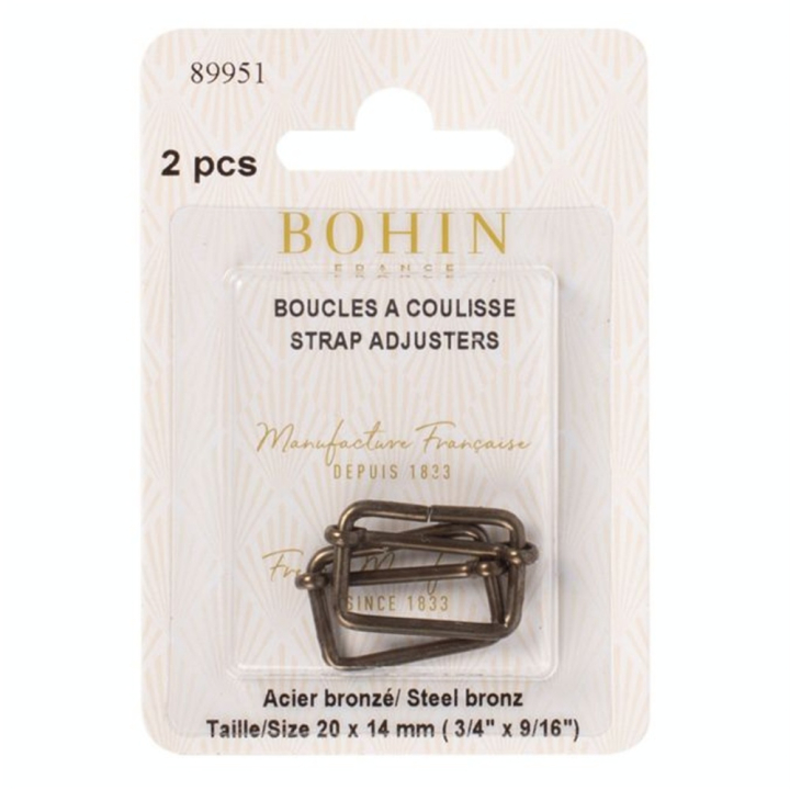 Boucle à coulisse 20 x 14 mm Argent 2 pcs - Bohin - Rougier et Plé