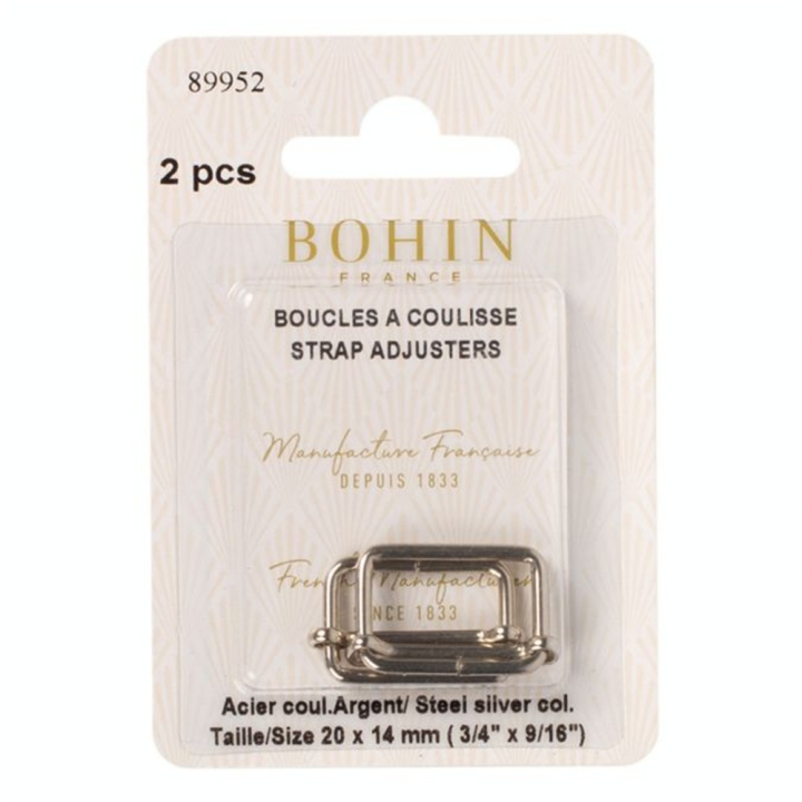 Boucle à coulisse 20 x 14 mm Bronze 2 pcs - Bohin - Rougier et Plé