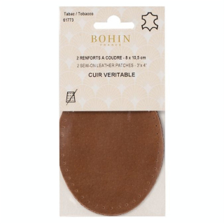 Renfort cuir 2 pcs Tabac - Bohin - Rougier et Plé