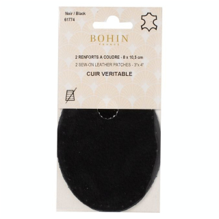 Renfort cuir 2 pcs Noir - Bohin - Rougier et Plé