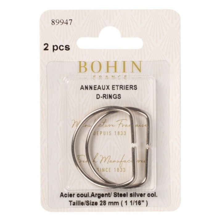 Anneau étrier Ø 28 mm Argent 2 pcs - Bohin - Rougier et Plé
