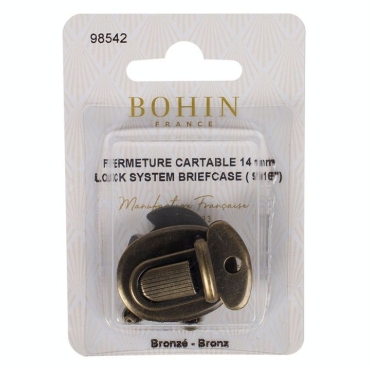 Fermoir sacoche 14 mm Bronze - Bohin - Rougier et Plé