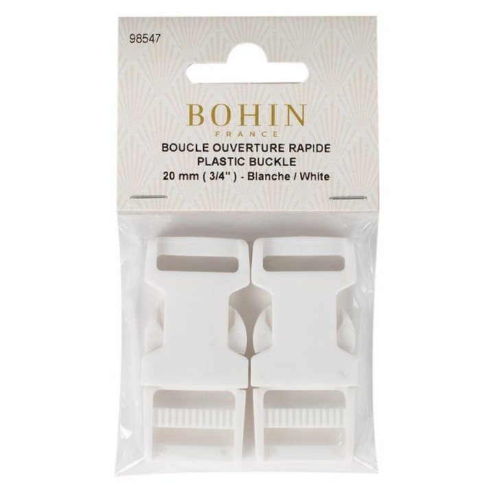 Boucle ouverture rapide 20 mm Blanc - Bohin - Rougier et Plé