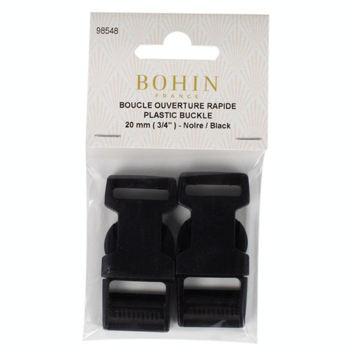 Boucle ouverture rapide 20 mm Noir - Bohin - Rougier et Plé