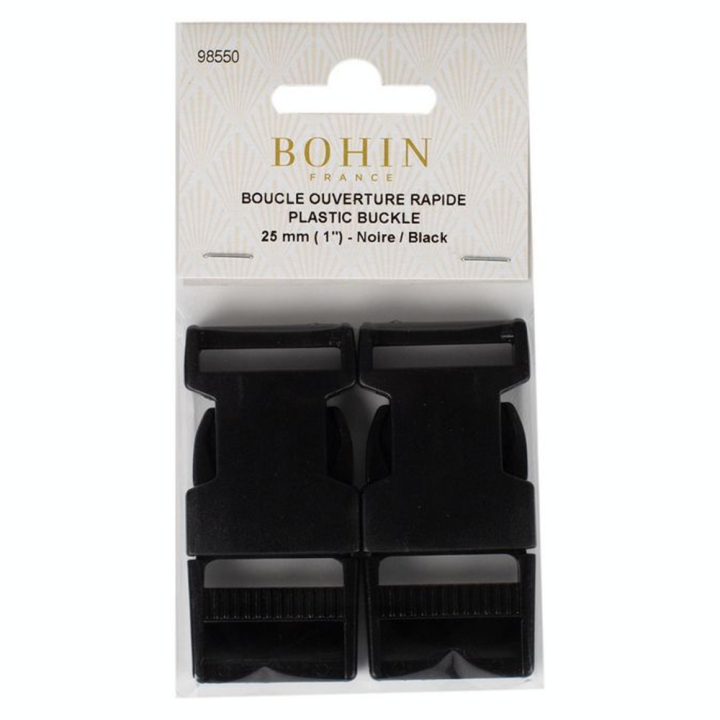 Boucle ouverture rapide 25 mm Noir - Bohin - Rougier et Plé