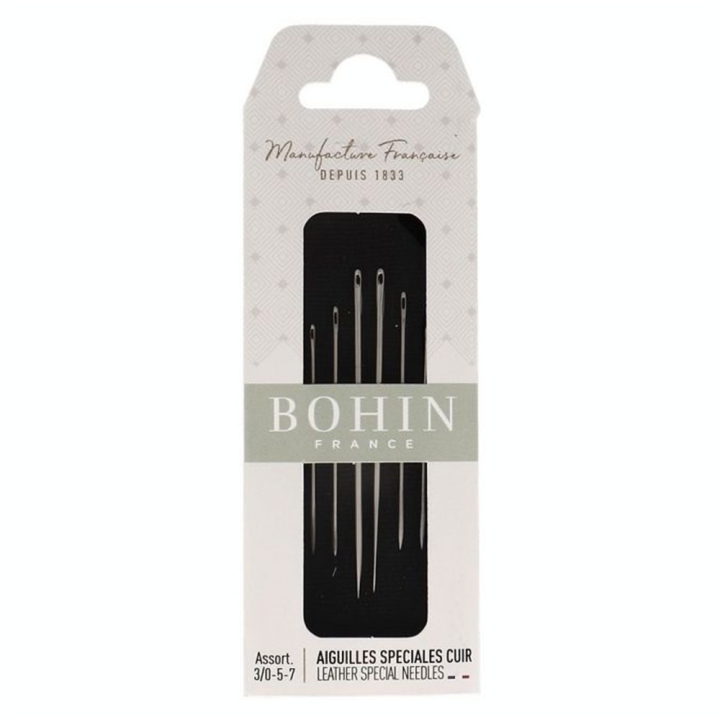 Aiguilles spéciales cuir 6 pcs - Bohin - Rougier et Plé