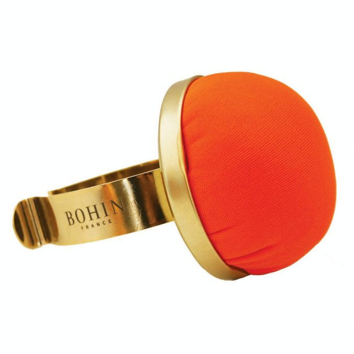 Bracelet pelote doré Orange fluo - Bohin - Rougier et Plé