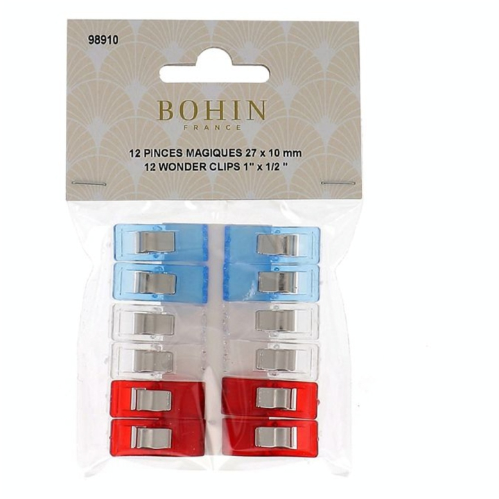 Pinces magiques pour travaux de couture 27 x 10 mm 12 pcs - Bohin - Rougier et Plé