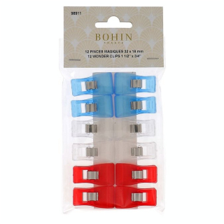 Pinces magiques pour travaux de couture 32 x 18 mm 12 pcs - Bohin - Rougier et Plé