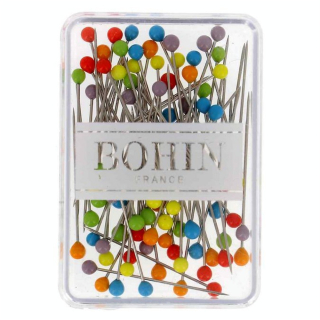 Épingles à tête de verre Arc-en-ciel 30 x 0,60 mm 80 pcs - Bohin - Rougier et Plé