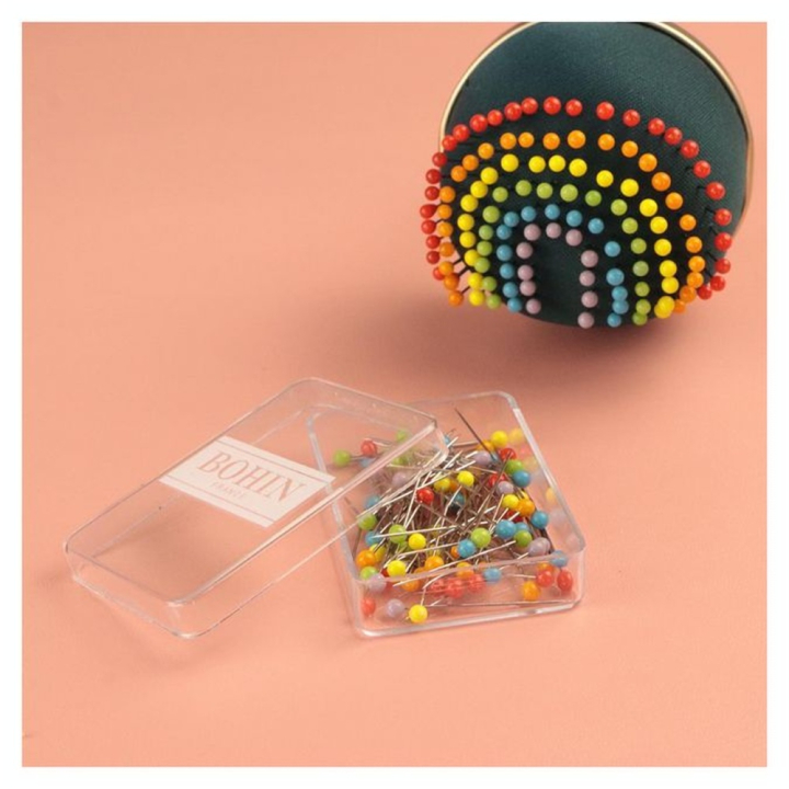 Épingles à tête de verre Arc-en-ciel 30 x 0,60 mm 80 pcs - Bohin - Rougier et Plé