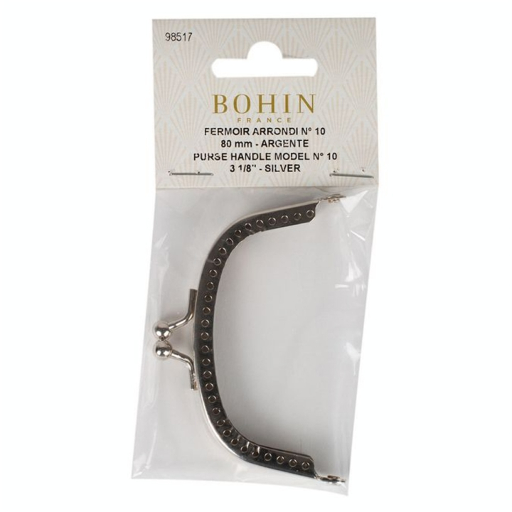 Fermoir métallique arrondi 80 mm n°10 Argent - Bohin - Rougier et Plé