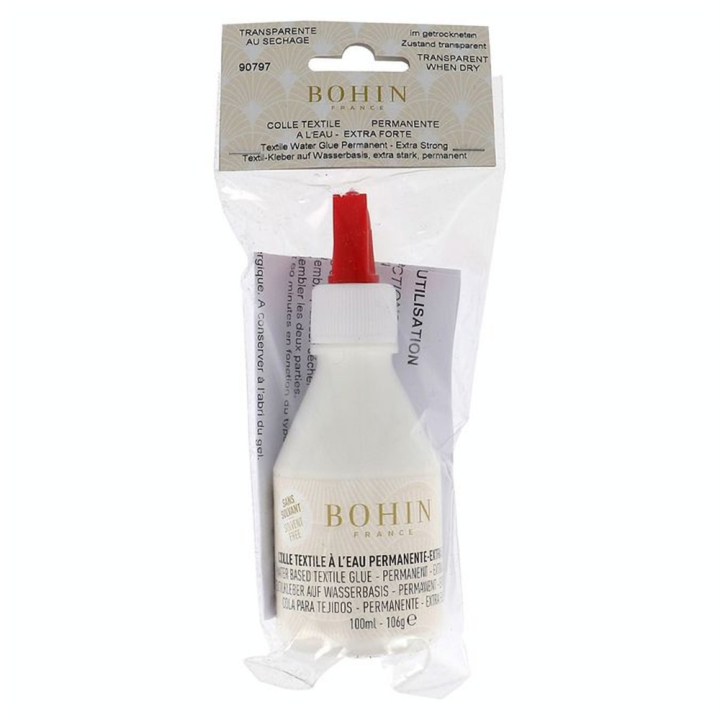 Colle textile permanente sans solvant 100 ml - Bohin - Rougier et Plé