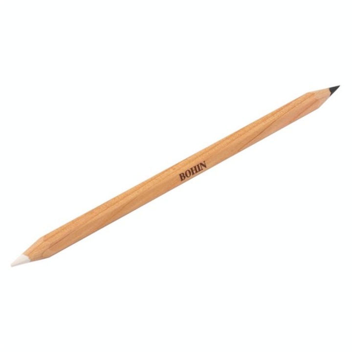 Crayon craie bicolore Noir et Blanc - Bohin - Rougier et Plé