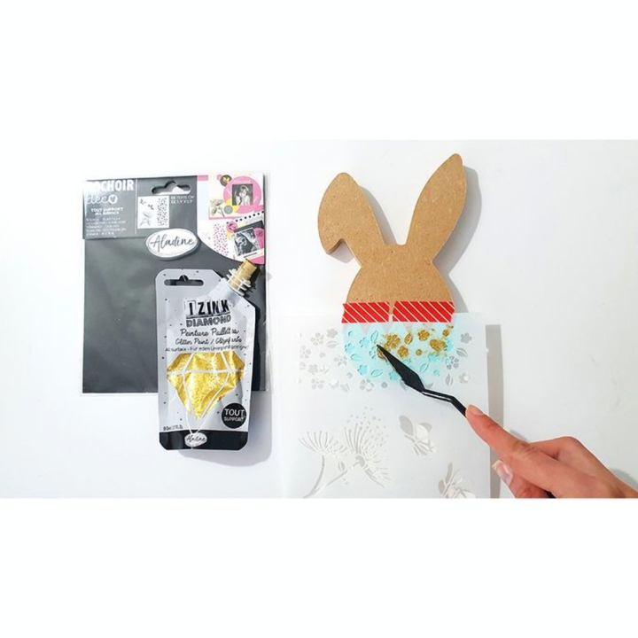 Support en médium Œuf Lapin 7,9 x 10 - Aladine - Rougier et Plé