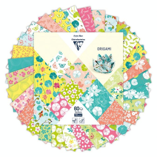 Papier Origami Printemps 60 feuilles assorties - Clairefontaine - Rougier et Plé