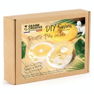 Kit Savon pina colada aux fleurs séchées - Graine Créative - Rougier et Plé