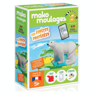 Atelier de moulage Mes espèces protégées Ours polaire - mako moulages - Rougier et Plé