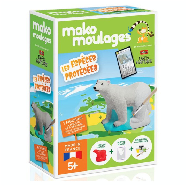 Atelier de moulage Mes espèces protégées Ours polaire - mako moulages - Rougier et Plé